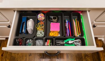 Office supplies organized